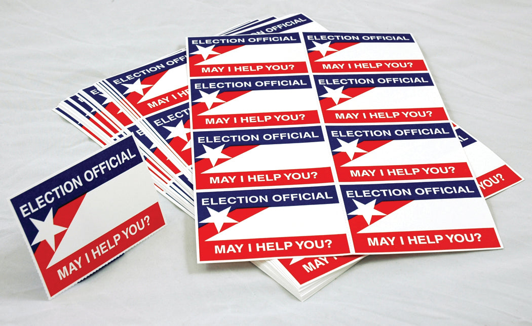 Election Official Name Tag Inserts