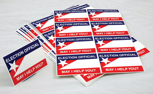 Election Official Name Tag Inserts
