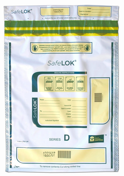 SafeLok® tamper-evident plastic bags